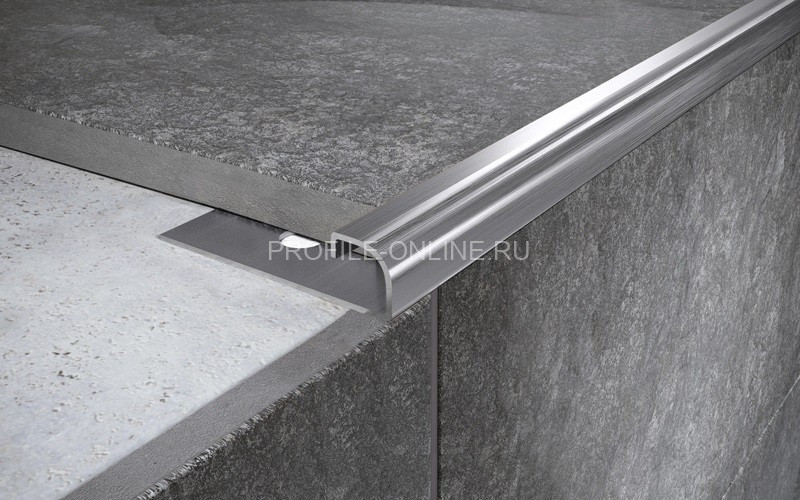 Нержавеющий С-профиль стальной 15 мм FRF 15 S сатинированная сталь 270 см