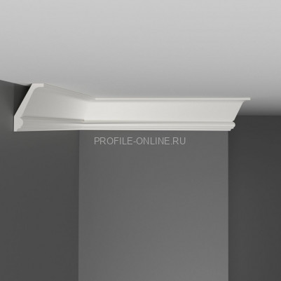 Плинтус потолочный гладкий DECOMASTER D151ДМ (40x25x2000) ударопрочный, белый, под покраску