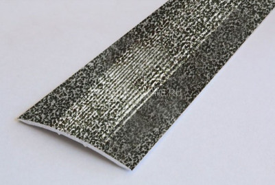 Одноуровневый порог алюминиевый с рифлением 39 мм А5 КР Алюминиевый антик 2,7 м (упаковка 10 штук)