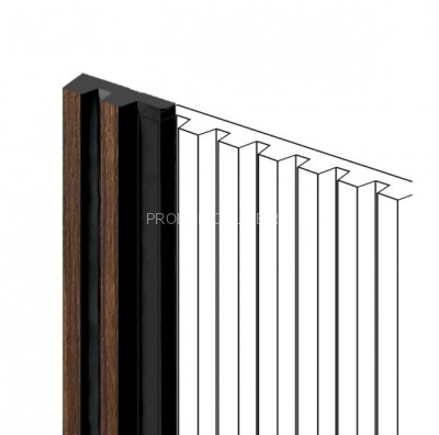 Финишный молдинг для стеновых панелей 11х34 мм HiWood LF129A BR396NK под дерево 270 см