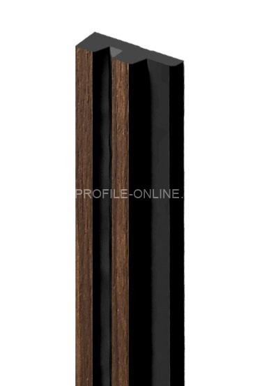 Финишный молдинг для стеновых панелей 11х34 мм HiWood LF129A BR396NK под дерево 270 см