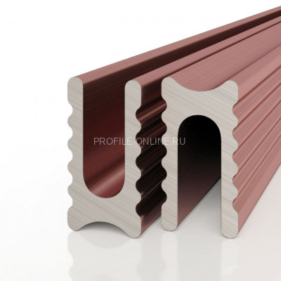 Теневая рейка алюминиевая Decaro D009A Copper медь для стен и потолка 3 м