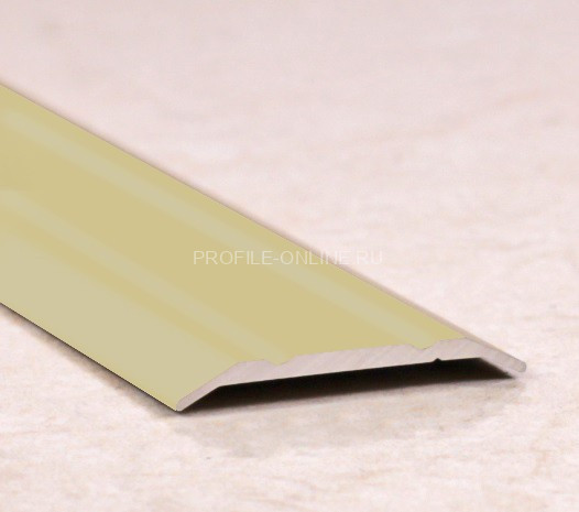 Алюминиевый порог одноуровневый с насечками 25 мм ПО-25 бронза матовая 2,7 м