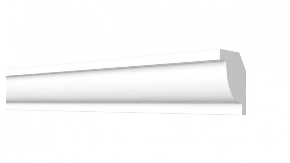 Декоративный плинтус для потолка 20х20 мм Decor-Dizayn DD38 полистирол белый, под покраску 2 м