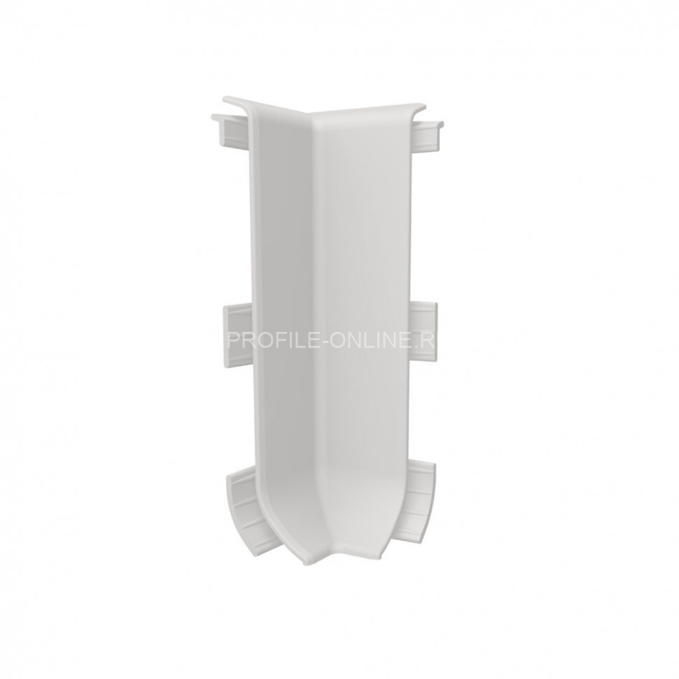 Комплект уголков ПВХ внутренних для напольного плинтуса  VILO linela 401 RAL 9003 2шт. белый