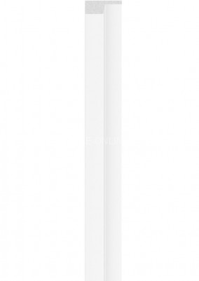 Левая планка-рейка для стеновой реечной панели VOX LINERIO L-LINE белая 2650х61х21 мм