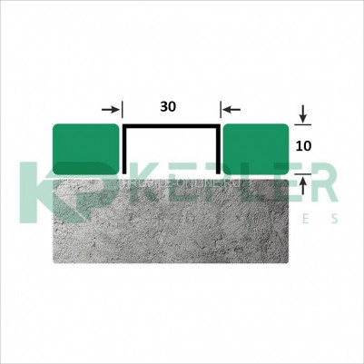 П-образный профиль 10х30 мм из нержавеющей стали SS 304 FSUP30-GP S.S.304 золото полированное 2.7 м