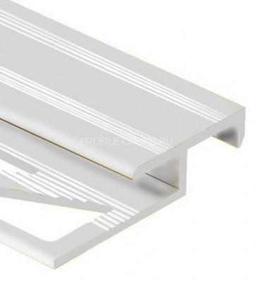 Алюминиевый Т-образный профиль закладной лестничный 20х10 мм PV51-00 натуральный 2,7 м