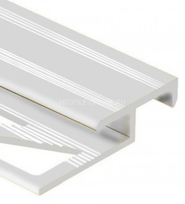 Алюминиевый Т-образный профиль закладной лестничный 20х10 мм PV51-00 натуральный 2,7 м