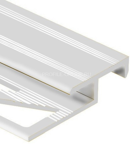 Алюминиевый Т-образный профиль закладной лестничный 20х10 мм PV51-00 натуральный 2,7 м