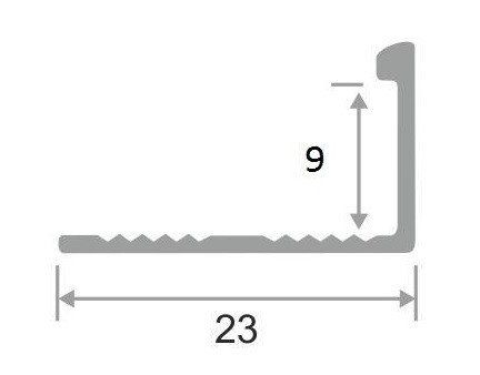 Алюминиевый L-образный профиль ПО-Г9 бронза матовая 2,7 м