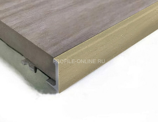 Алюминиевый L-образный профиль ПО-Г9 бронза матовая 2,7 м