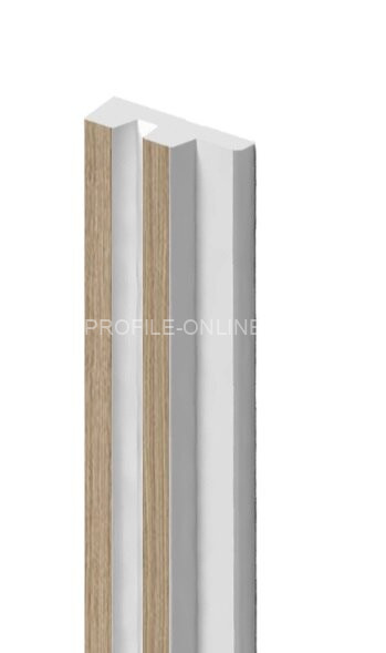 Финишный молдинг для стеновых панелей 11х34 мм HiWood LF129A BR417N под дерево 270 см