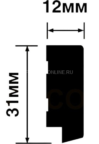 Финишный молдинг для стеновых панелей 12х31 мм Hiwood LF124B W50 декорированный 270 см