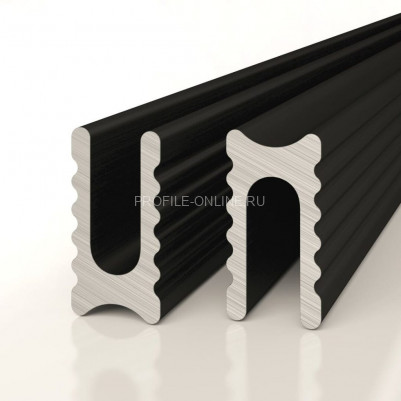 Теневая рейка алюминиевая Decaro D009A Black черная для стен и потолка 3 м