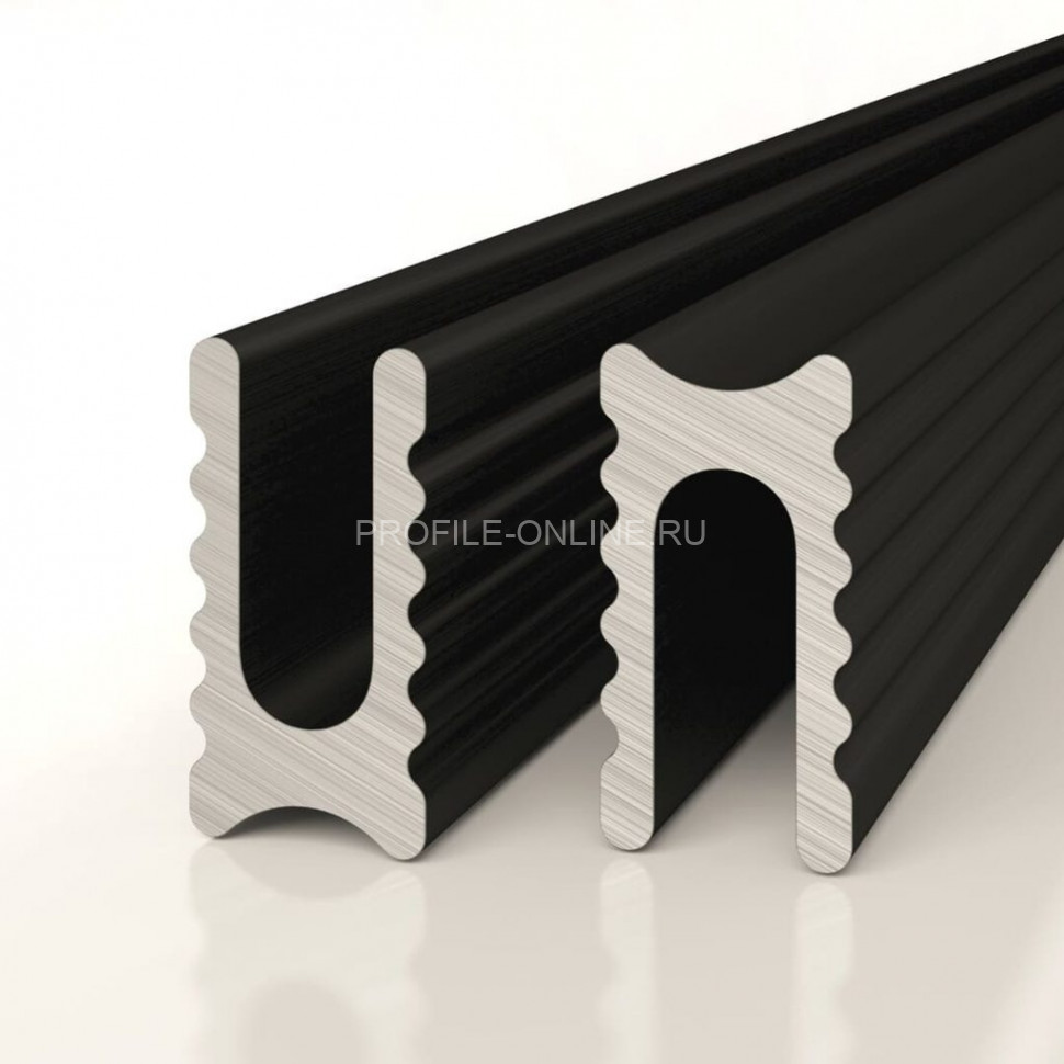 Теневая рейка алюминиевая Decaro D009A Black черная для стен и потолка 3 м