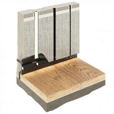 Теневая рейка алюминиевая Decaro D009A Black черная для стен и потолка 3 м