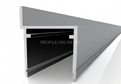 Алюминиевый дверной профиль 20.2х30.7 мм анодированный под ЛДСП панель 16 мм Диал СТП-002 серебро 3 м
