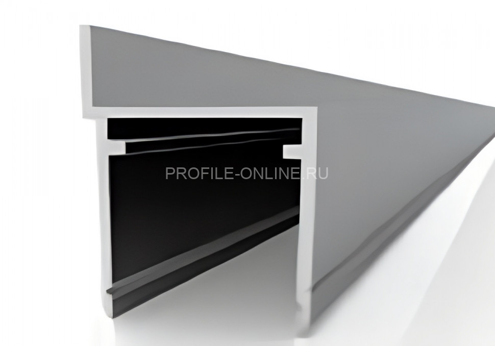 Алюминиевый дверной профиль 20.2х30.7 мм анодированный под ЛДСП панель 16 мм Диал СТП-002 серебро 3 м