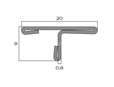 Т-образный профиль из нержавеющей стали 20 мм NEEXY PVS91-14 BRG розовый браш 2.7 м