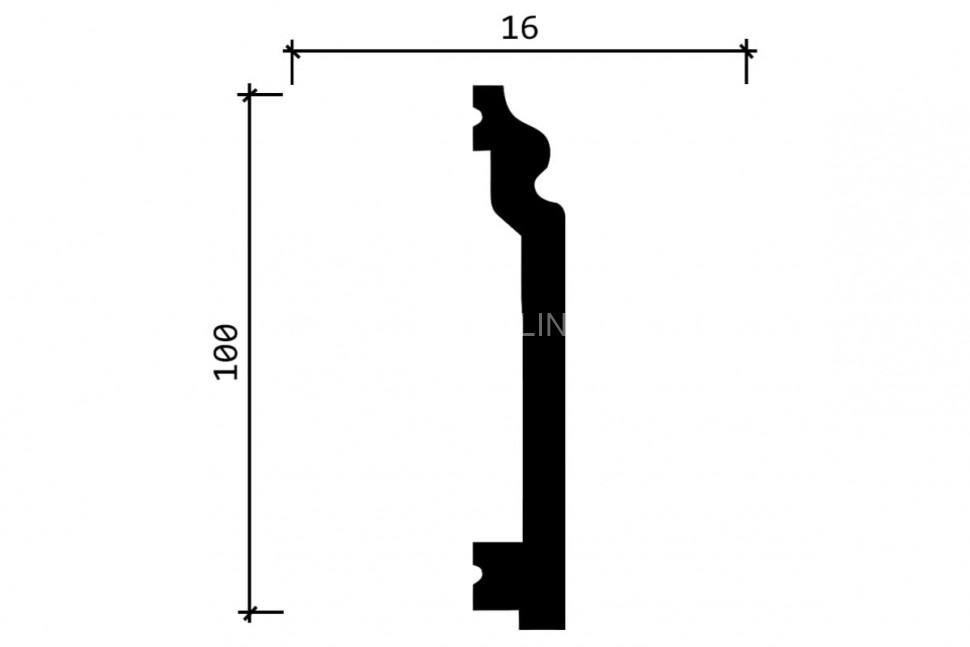 Плинтус для пола 100х16 мм Decor-Dizayn 701-73SH полистирол под мрамор 2.4 м