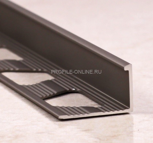 L-профиль алюминиевый 12 мм ПО-Г12 бронза глянец 2,7 м