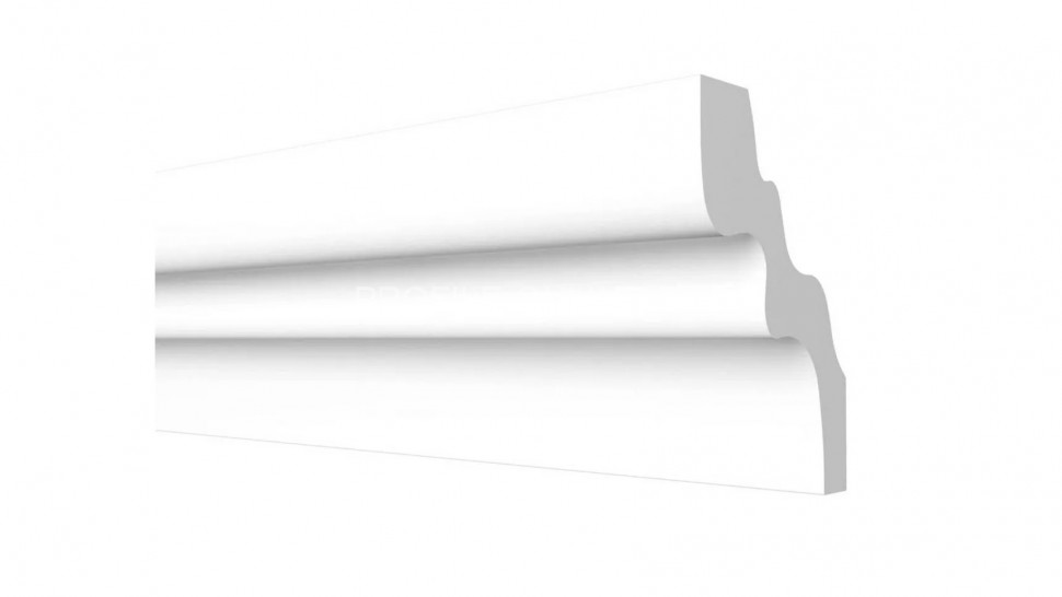 Декоративный плинтус для потолка 46х42 мм Decor-Dizayn DD39 полистирол белый, под покраску 2 м