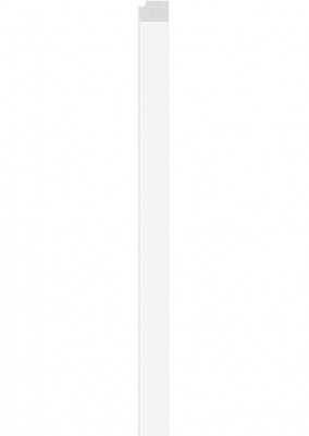Правая планка-рейка для стеновой реечной панели VOX LINERIO L-LINE белая 2650х32х21 мм