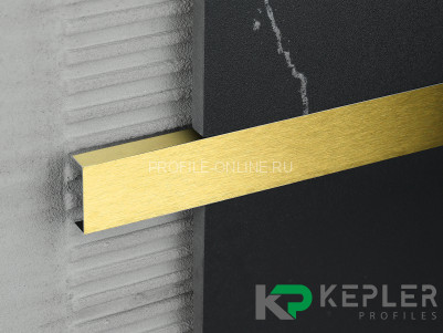 П-образный профиль 10х30 мм из нержавеющей стали SS 304 FSUP30-GS S.S.304 золото сатинированное 2.7 м