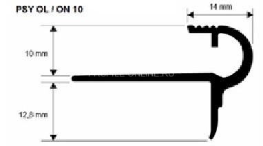 Латунный F-профиль 10 мм Progress Profiles PSYOL 10 полированный 2,7 м