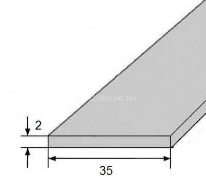 Алюминиевая полоса 35х2 мм 3 м