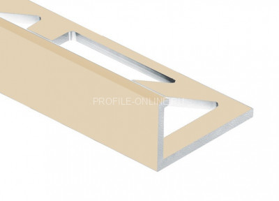 Алюминиевый профиль L-образный 10 мм PV02-26 светло-бежевый Ral 1015 2,7 м