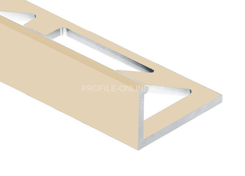 Алюминиевый профиль L-образный 10 мм PV02-26 светло-бежевый Ral 1015 2,7 м