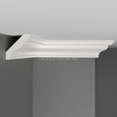 Плинтус потолочный гладкий DECOMASTER D155ДМ (50x50x2000) ударопрочный, белый, под покраску