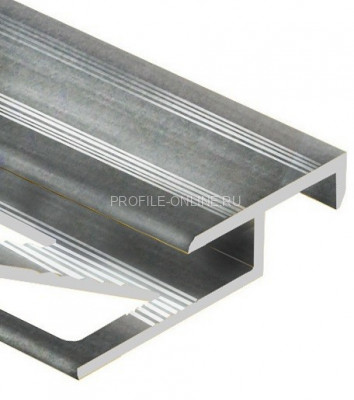 Алюминиевый Т-образный профиль закладной лестничный 20х10 мм PV51-01 полированный 2,7 м