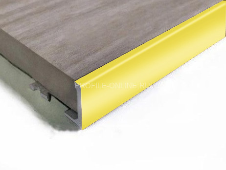 Алюминиевый L-образный профиль ПО-Г9 золото глянец 2,7 м