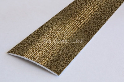 Одноуровневый порог алюминиевый с рифлением 39 мм А5 КР Бронзовый антик 2,7 м (упаковка 10 штук)