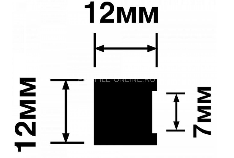 Молдинг 12х12 мм 12х12 мм HiWood MD12V1 белый 270 см