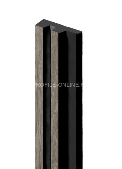 Финишный молдинг для стеновых панелей 11х34 мм HiWood LF129A BR490NK под дерево 270 см