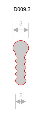 Алюминиевый профиль-вставка разделительный Decaro D009.2A Titanium титан для стен и потолка 3 м