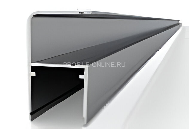 Алюминиевый угловой профиль 18.8х40.7 мм анодированный под ЛДСП панель 16 мм Диал СТП-003 серебро 3 м