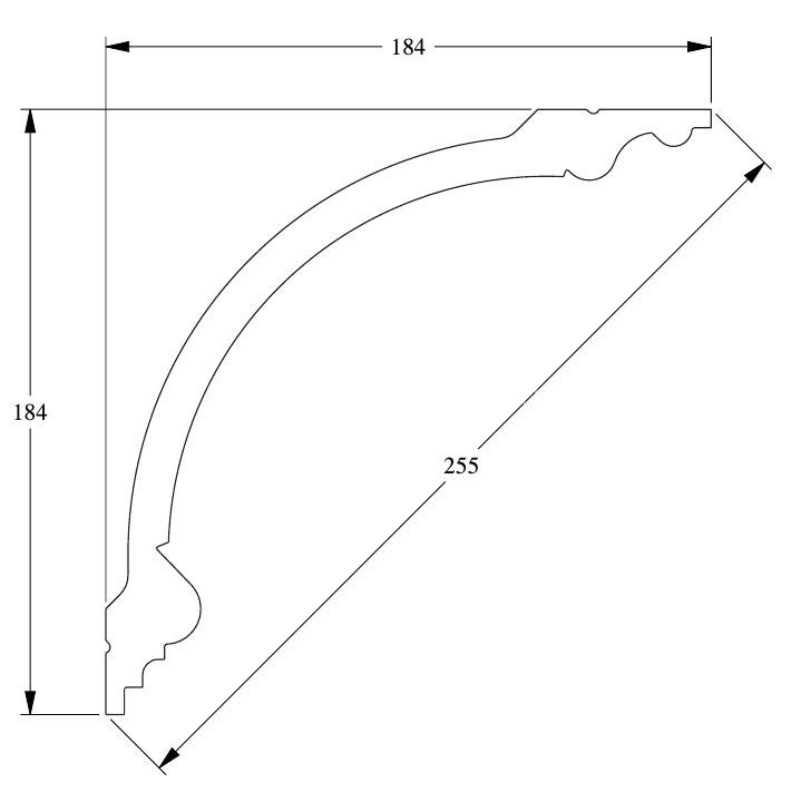 Потолочный плинтус Orac Decor Purotouch C338 белого цвета из полиуретана 184х184 мм 200 см