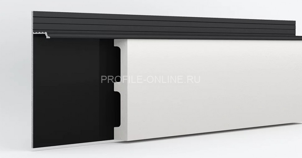 Вставка для плинтуса скрытого монтажа Laconistiq 80х13 белая 2 м