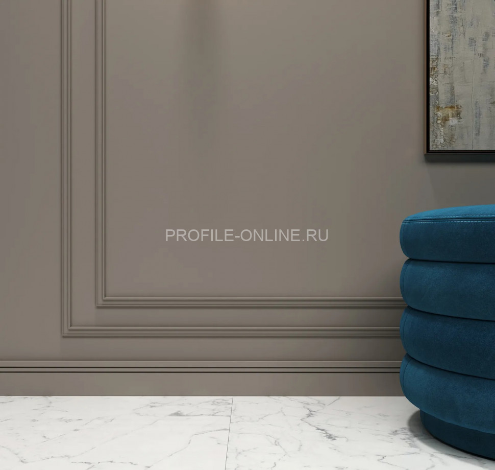 Напольный плинтус 80х13 мм Decor-Dizayn DD717 полистирол белый, под покраску 2 м