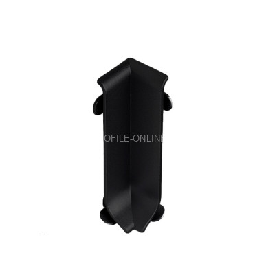 Комплект уголков ПВХ внутренних для напольного плинтуса  VILO linela 412 RAL 9011 2шт. черный