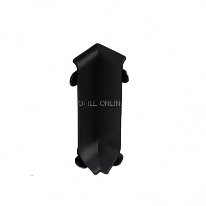 Комплект уголков ПВХ внутренних для напольного плинтуса  VILO linela 412 RAL 9011 2шт. черный