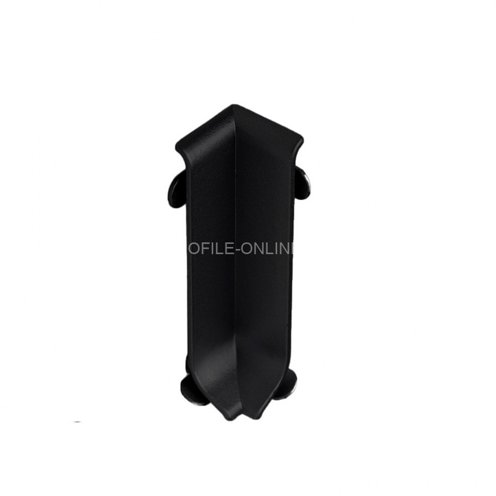 Комплект уголков ПВХ внутренних для напольного плинтуса  VILO linela 412 RAL 9011 2шт. черный