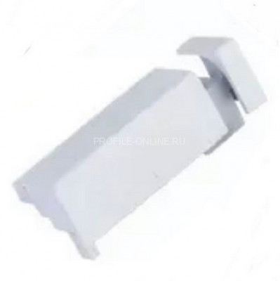 Наружный уголок металлический для напольного плинтуса с подсветкой ПЛС-50 серебро матовое