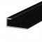 Алюминиевый П-образный профиль для стекла 5 мм ПО-111 черный матовый 2.7 м