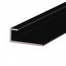 Алюминиевый П-образный профиль для стекла 5 мм ПО-111 черный матовый 2.7 м